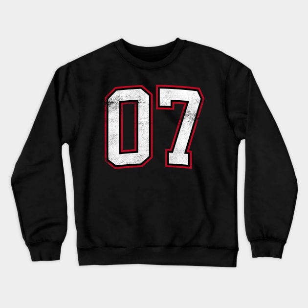 Number Seven 7 Crewneck Sweatshirt by cowyark rubbark